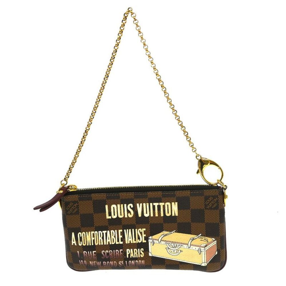 Louis Vuitton Milla Pochette Damier Brown Canvas Handbag